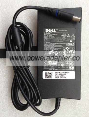 Dell PA-1900-28D AC Adaoter 19.5vdc 4.62A -(+) 7.4x5mm tip J62H3